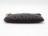 Gucci Britt Wristlet In Dark Brown Guccissima Embossed Leather Fw0826lexdu