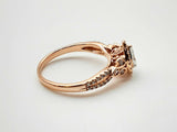 14k Rose Gold Pear Cut Diamond Ring Size 6.5 Do0923rxzde