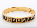 Fendi Ff Forever Fendi Gold-tone Bangle Bracelet 33.7 Grams Fw0125lrzdu