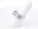 1.35 Cttw Diamond & 14k White Gold Bridal Set 10.9 Grams Size 7 Fw0226erxdu