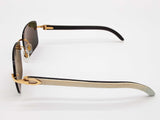 Cartier C Allonge De Cartier Rimless Green Lens Sunglasses Do0525llxzde
