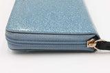 Kate Spade Mavis Street Neda Lakesedge Blue Glitter Zip Around Wallet Eb1225oxdu