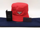 Prada Bucket Hat In Red Re-nylon Size M 58cm Fw0925lrxdu