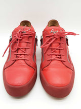 Giuseppe Zanotti Frankie Red Leather Shoes Size Eu 44 Do0125exde