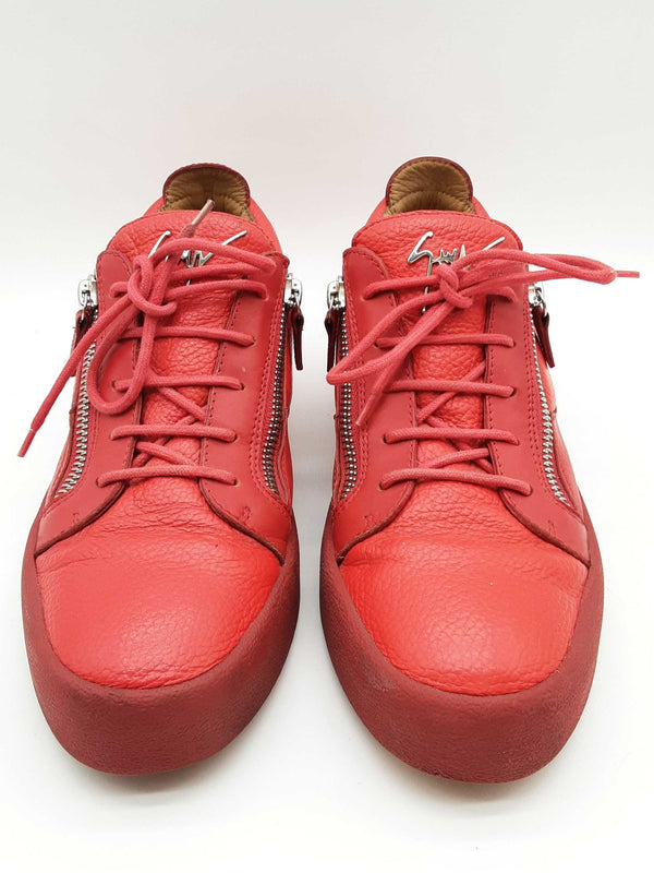 Giuseppe Zanotti Frankie Red Leather Shoes Size Eu 44 Do0125exde
