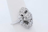 0.25cttw Diamond Ring In 14k White Gold 5.1 Grams Size 8.75 Eb1026pxzde