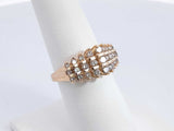 1.08 Cttw Diamond & 14k Yellow Gold Pyramid Ring 4.5 Grams Size 7 Fw0426wcrdu