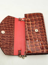 Christian Louboutin Loubi54 Alligator Embossed Leather Wallet On Chain Eb0225pxzsa