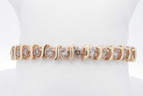 5.8cttw Diamond S Link Bracelet 14k Yellow Gold 21.4 Grams 7.25 Inch Eb726lcxzsa