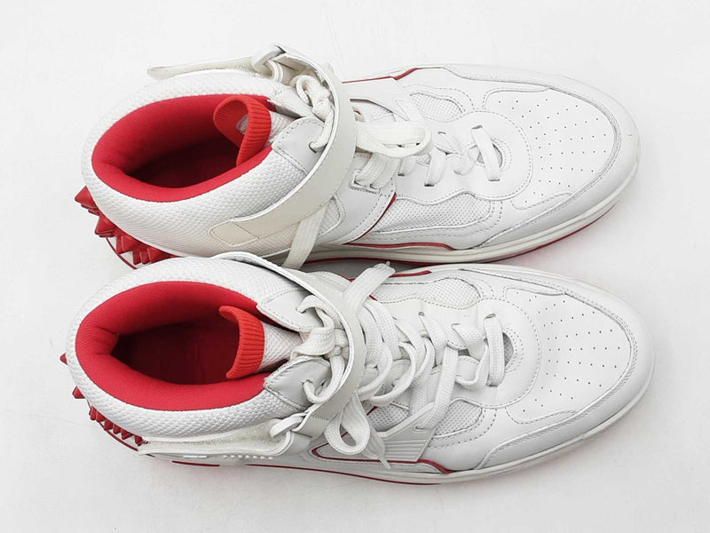 Christian Louboutin Astroloubi White Leather Sneakers Size Eu 45 Fw026467lrxdu