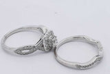 1.17cttw Diamond 14k White Gold Wedding Set 6.5 Grams Size 8 Eb0526cxzsa