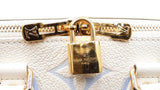 Louis Vuitton Speedy 20 In Latte & Candy Blue Giant Monogram Empreinte Leather