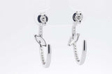 1.42cttw Lab Grown Diamond Hoop Earrings In 14k White Gold 4 Grams Eb0826scrsa