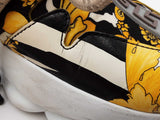 Versace Chain Reaction Yellow & Black Barocco Print Sneakers Size 37 Sd1225rzdu