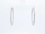 0.40 Cttw Diamond & 14k White Gold Inside Out Hoop Earrings 6.6 Gramsfw0826przdu