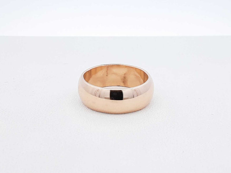 14k Yellow Gold Wide Wedding Band 6.9 Grams Size 6 Fw0425ozxdu