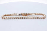 1.96cttw Diamond Tennis Bracelet In 14k Yellow Gold 12.1g 7.25 Inch Eb0526lwxzde