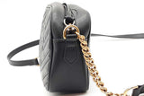 Gucci Black Quilted Chevron Leather Marmont Camera Crossbody Bag Eb1026oxzde