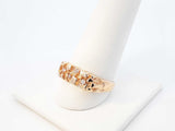 Diamond & 14k Yellow Gold Nugget Band 4.2 Grams Size 9.5 Fw0826pzxdu