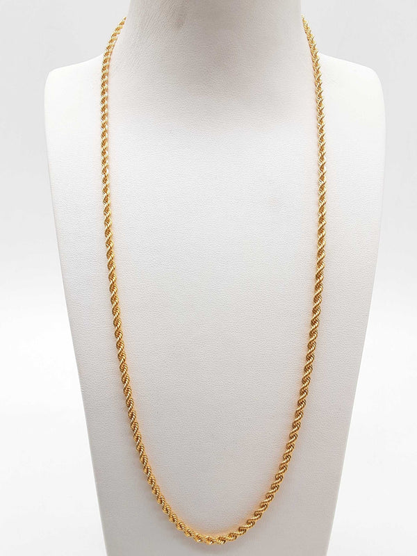 18k Yellow Gold 6.2g Rope Chain 22 In Do0125wxzde