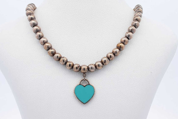 Tiffany & Co. 925 Please Return To Tiffany Heart Tag Neckalce 13.9g Eb1024lrxsa