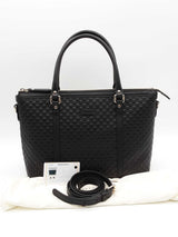 Gucci Microguccissima Black Leather Tote Bag Eb0726prxsa