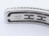 Effy Sterling Silver Gemometric Brick Pattern Cuff Bracelet 28.4 Grams Eb526cxde
