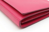 Yves Saint Laurent Pink Leather Cassandre Clutch With Chain Eb0526cpide