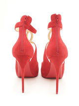 Christian Louboutin Red Suede Rosie Pumps Size 40 Eb0125lrxsa