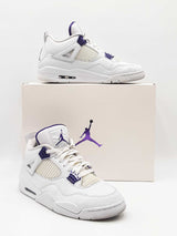 Nike Air Jordan 4 Retro "Metallic Purple" Sneakers Size 11.5 Fw0126wxzdu