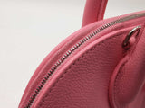 Balenciaga Small Logo Ville Top Handle Bag In Pink Grained Leather Fw0925rzxdu