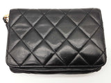Chanel Golden Class Matelasse Black Quilted Leather Wallet On Chain Do0526erxde