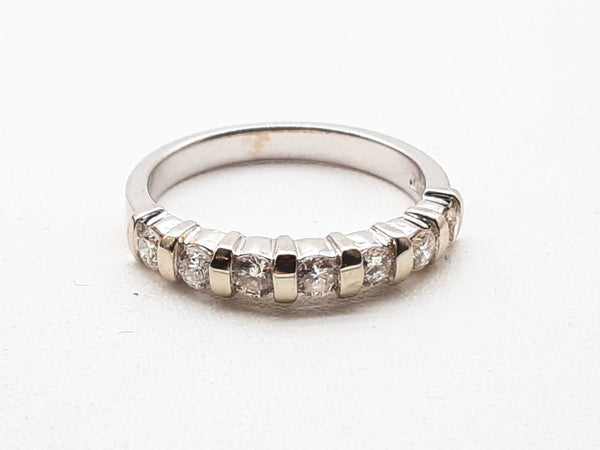 14k White Gold Diamond Fancy Wedding Band Ring Size 6.5 Dolixde 144020013902