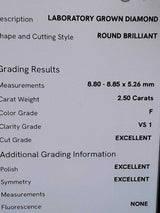 5.0cttw Lab Grown Diamond Stud Earrings In 14k White Gold 2.1 Grams Eb0326scrsa