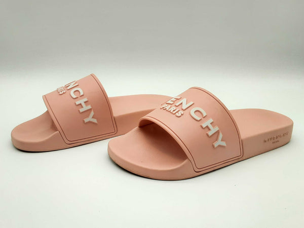 Givenchy Logo Pink Pool Rubber Slides Size Eu 38 Do0125lxzde