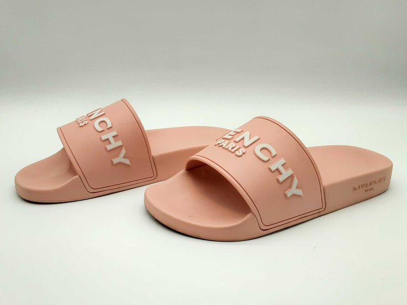 Givenchy Logo Pink Pool Rubber Slides Size Eu 38 Do0125lxzde