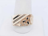 14k Yellow Gold Nugget Ring 8.4 Grams Size 10 Eb0826ixzde