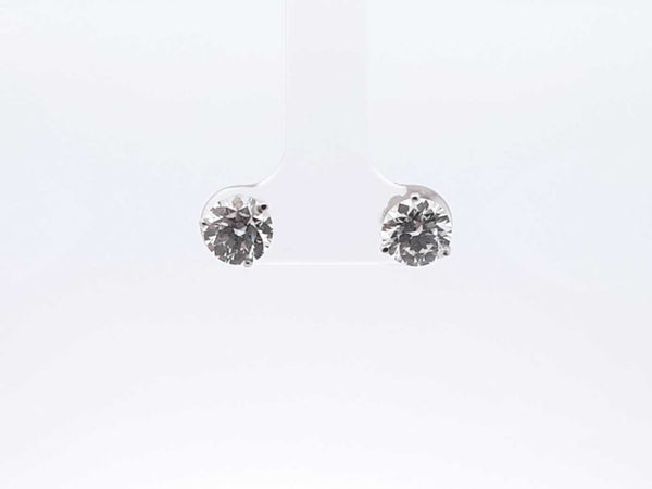 2.0 Cttw Lab Grown Diamond & 14k White Gold Stud Earrings 1.1 Gram Fw0723srxdu