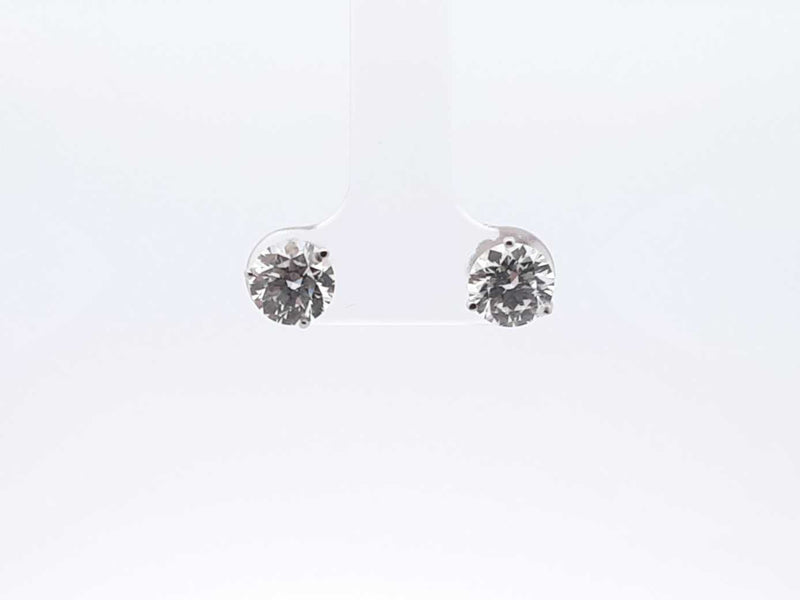 2.0 Cttw Lab Grown Diamond & 14k White Gold Stud Earrings 1.1 Gram Fw0723srxdu