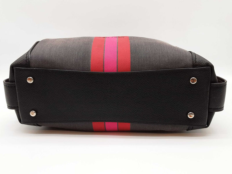 Coach Edie 31 Gray Pink Stripe Horse Carriage Logo Shoulder Bag Do0725wxde