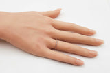 Diamond & 10k Rose Gold Half Eternity Ring 0.9 Grams Size 4.25 Fw0326lxzdu