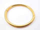 24k Yellow Gold Hinged Textured Bangle Bracelet 40.5 Grams 6.5 Inch Fw0726rzxzdu