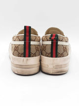 Gucci Slip-on Platform Sneakers In Gg Supreme Canvas Size 9 Fw0926lrzdu