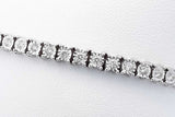 Approx. 0.6ctw Diamond Tennis Bracelet In 10k White Gold 12.1g 7 In Eb1024cxzdu