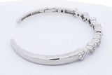 Approx. 1.56ctw Lab Grown Diamond Cuff Bracelet Sterling Silver 18g Eb1124lesdu