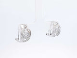 0.70 Cttw Diamond Baguette & 14k White Gold Omega Back Earrings 4.2 Grams Fw0826ocrdu