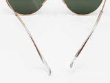 Ray-ban Arista Gold-tone Round Sunglasses With Green Lenses Fw1026ixdu