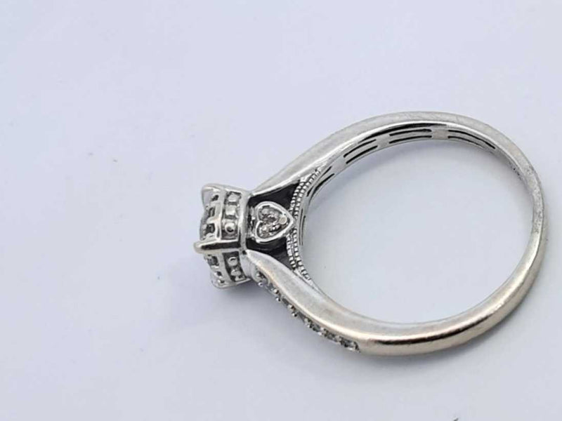 Approx. 0.5ctw Diamond Ring In 14k White Gold 3 Grams Size 5.5 Eb1124oxzsa