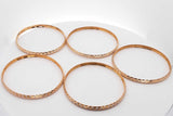18k Yellow Gold Diamond Cut 5 Set Of Bangle Bracelets 35.5 Grams Eb0426lrxzsa