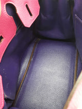 Hermes Birkin 30 Pink Purple Chevre Mysore Palladium Handbag Do0526lrxzxde